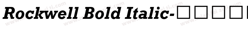 Rockwell Bold Italic字体转换